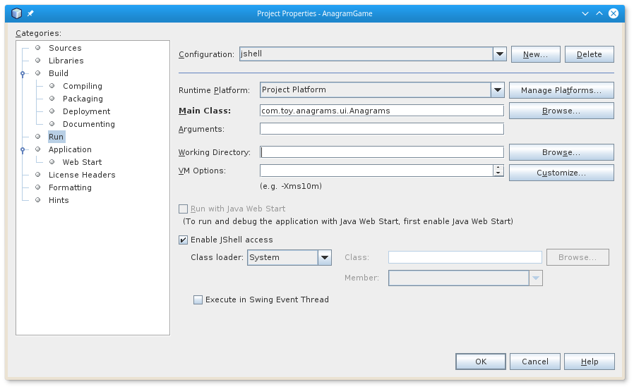 Shell Agent Configuration