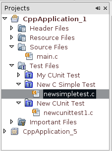 c unit mainc new simple test folder