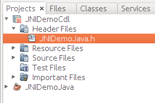 jni source files include file