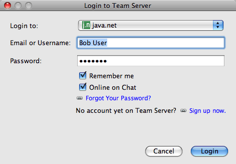 user login