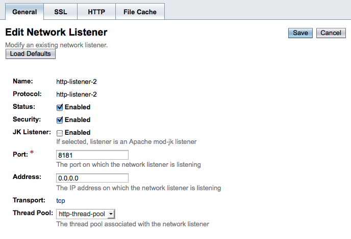 edit network listener
