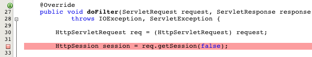filter breakpoint