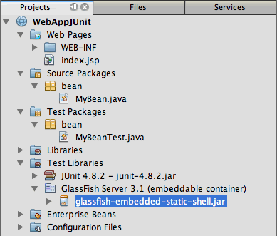 embedded static shell jar