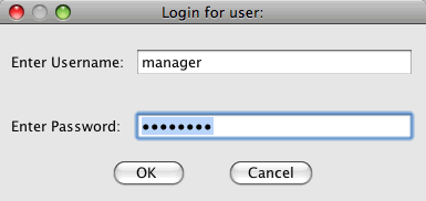 login window