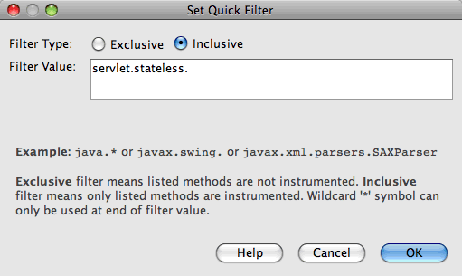 set quick filter