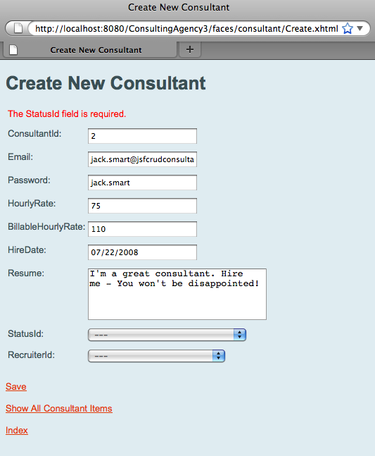 create new consultant