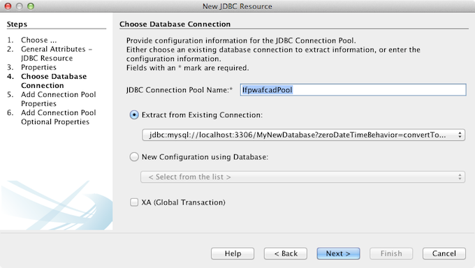 jdbc resource wizard2