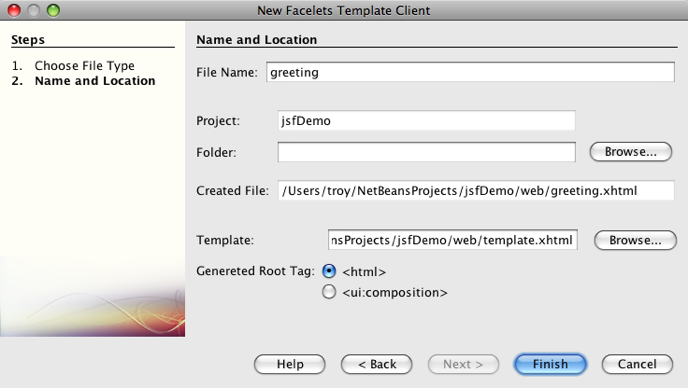 template client