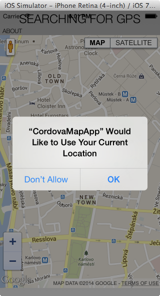 cordova ios7 run1