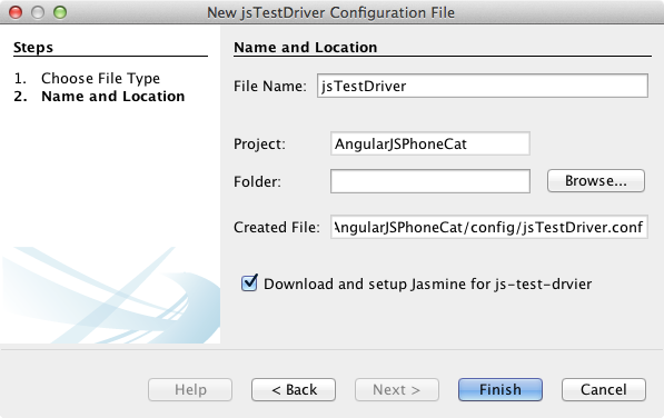 html5 js testdriver configfile