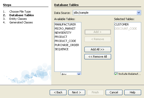 select tables