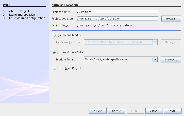 createmodule DevFaqAppClientOnNbPlatformTut